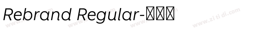 Rebrand Regular字体转换 Rebrand Regular字体转换
